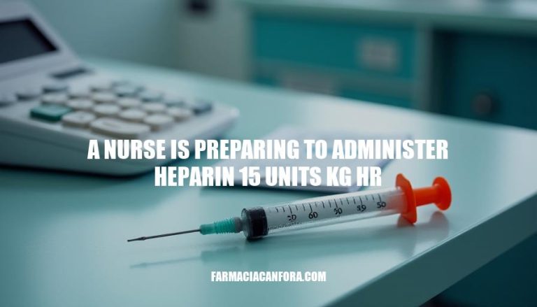 Accurate Heparin Dosing: A Nurse's Guide to Administering 15 Units/kg/hr