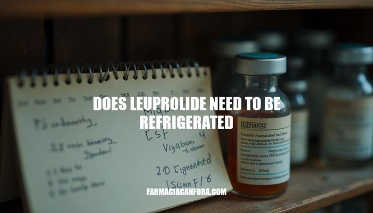 Does Leuprolide Need Refrigeration: Storage Guidelines and Expert Insights