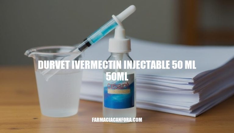 Durvet Ivermectin Injectable 50 ml 50ml: Effective Parasite Control for Livestock