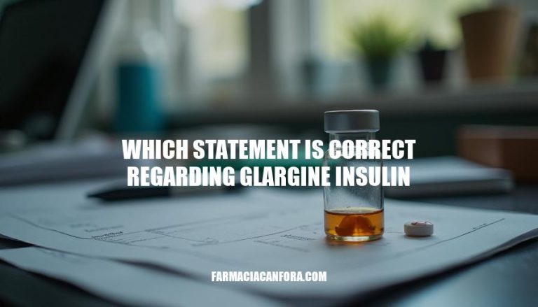 Glargine Insulin Facts: Which Statement is Correct?