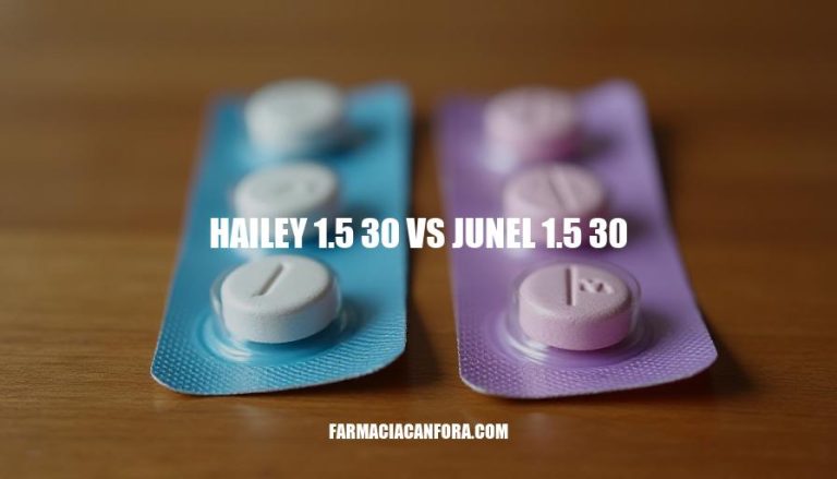 Hailey 1.5 30 vs Junel 1.5 30: A Comprehensive Comparison