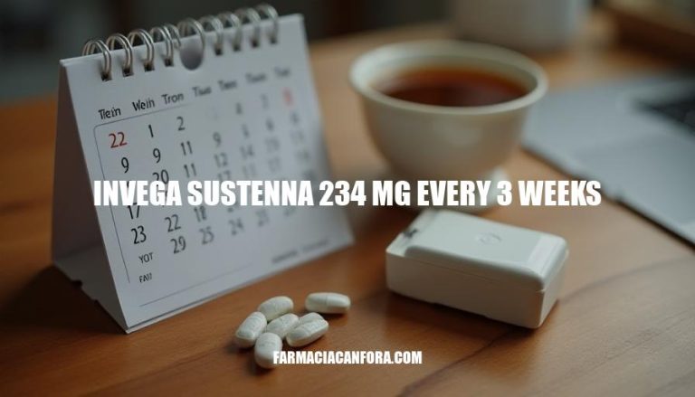 Invega Sustenna 234mg Every 3 Weeks Dosage and Administration Guide