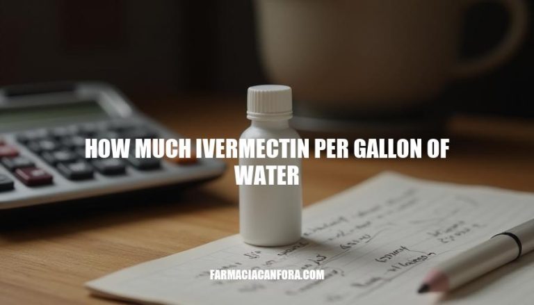 Ivermectin Dosage Guide: How Much Ivermectin Per Gallon of Water for Effective Treatment