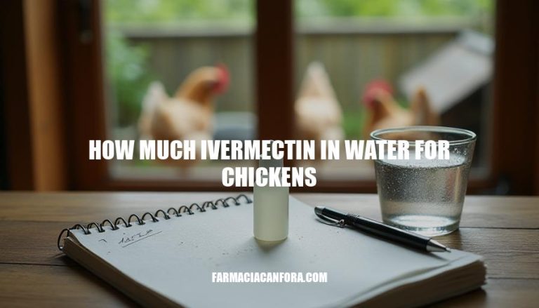 Ivermectin Dosage for Chickens: How Much to Add to Water