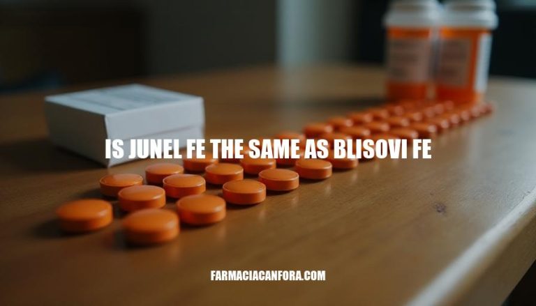 Junel Fe vs Blisovi Fe: Are They Identical Birth Control Pills?