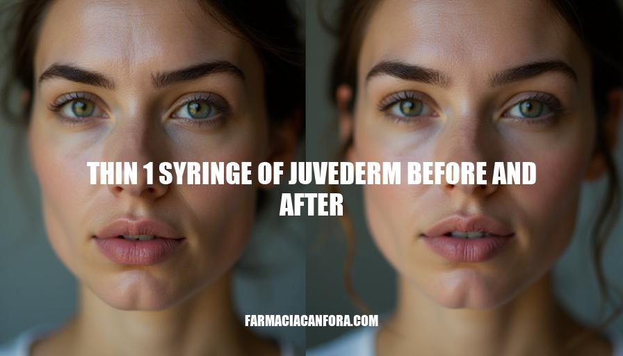 Juvederm Before and After: A Guide to Using 1 Syringe for Optimal Results