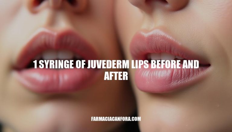 Juvederm Lip Enhancement: 1 Syringe Before and After Results