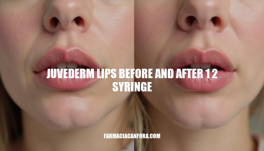 Juvederm Lips Before and After: 1-2 Syringe Results