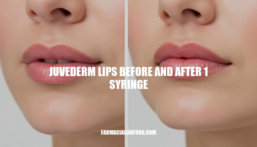 Juvederm Lips Before and After: A 1 Syringe Transformation