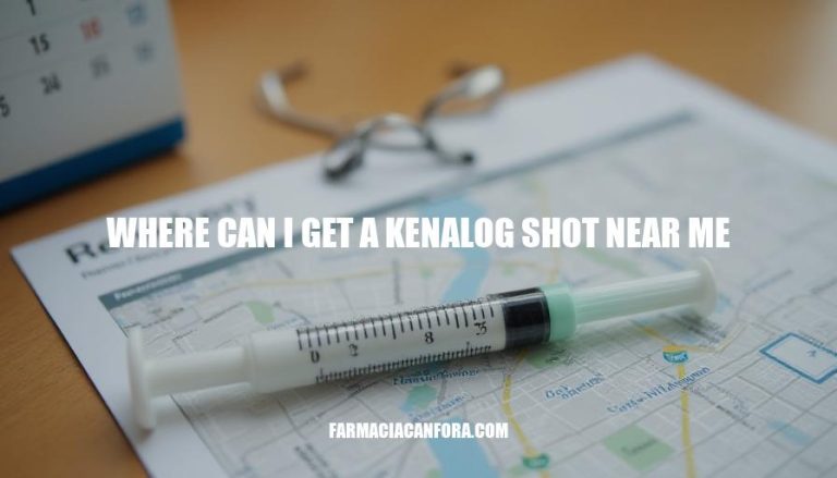 Kenalog Shot Near Me: Convenient Locations for Treatment