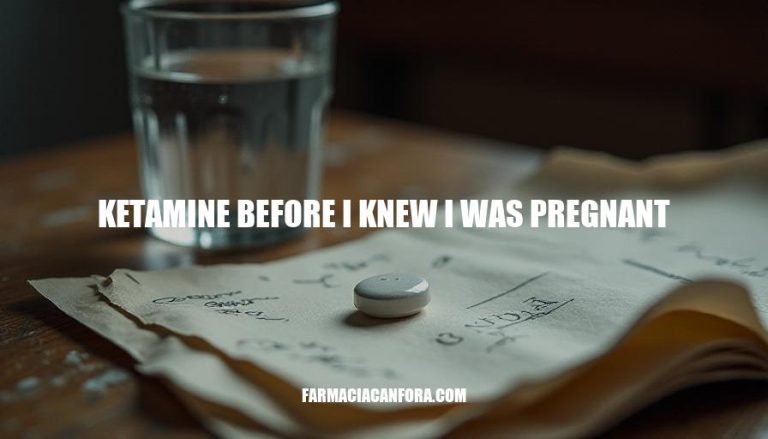 Ketamine Before I Knew I Was Pregnant: Risks and Implications