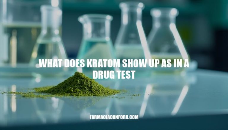 Kratom Detection in Drug Tests: What Does Kratom Show Up As?