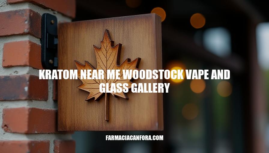 Kratom Near Me Woodstock Vape and Glass Gallery: Your Local Kratom Destination