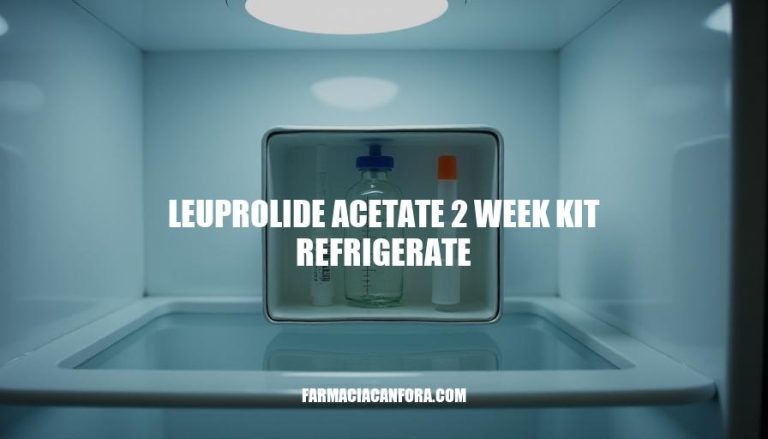 Leuprolide Acetate 2 Week Kit Refrigeration: Storage and Usage Guidelines