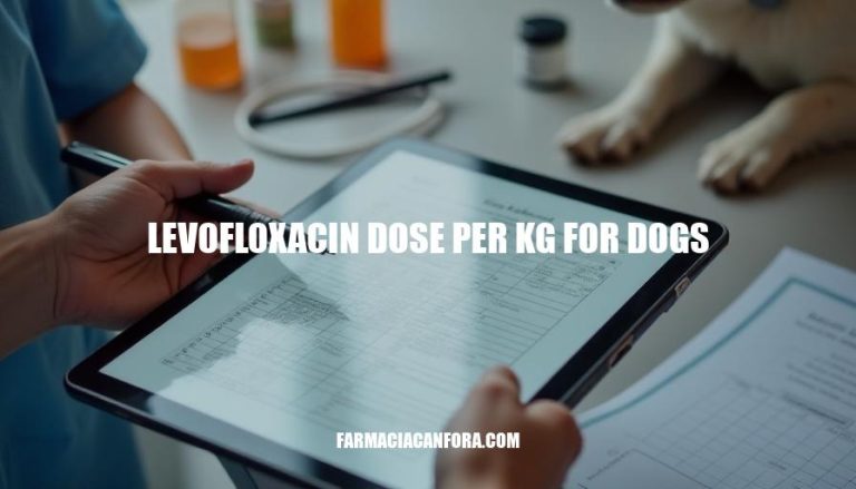 Levofloxacin Dosage Guide: Calculating the Correct Dose Per Kg for Dogs