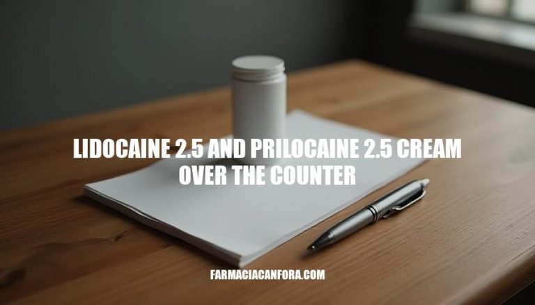 Lidocaine 2.5 & Prilocaine 2.5 Cream Over-the-Counter: A Comprehensive Guide