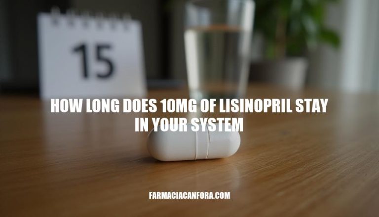 Lisinopril Half-Life: How Long Does 10mg Stay in Your System?