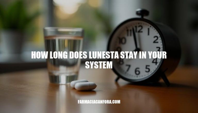 Lunesta Detection Time: How Long Does It Stay in Your System?