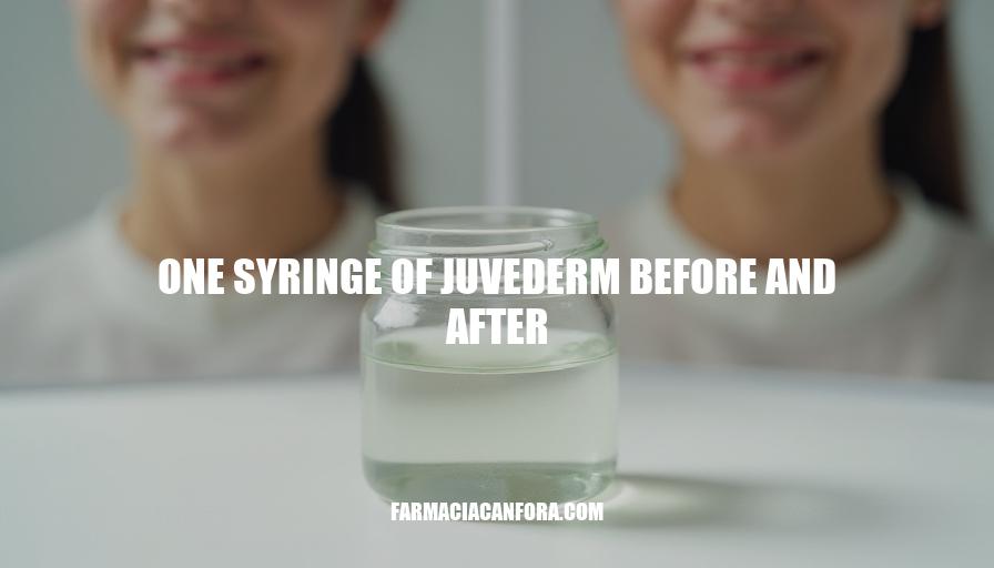 One Syringe of Juvederm Before and After: A Comprehensive Guide