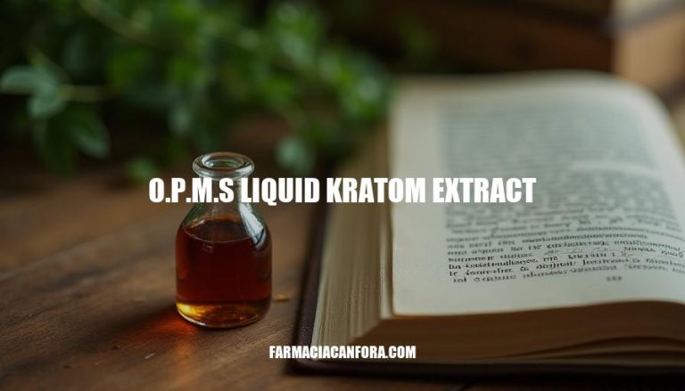 Unlocking the Power of O.P.M.S Liquid Kratom Extract: Benefits, Uses, and More