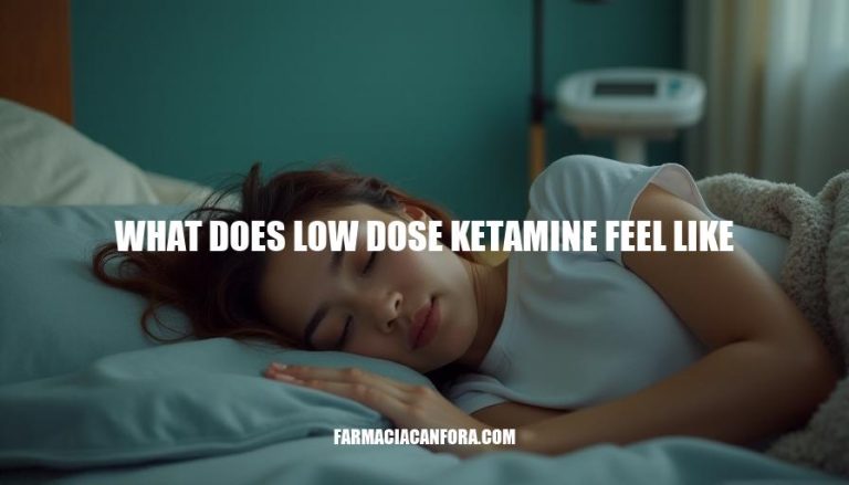 What Does Low Dose Ketamine Feel Like: A Comprehensive Guide