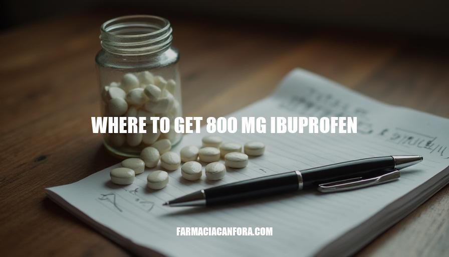 Where to Get 800mg Ibuprofen: A Comprehensive Guide