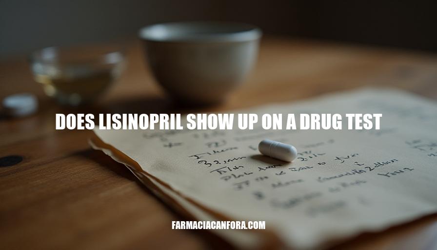 Will Lisinopril Show Up on a Drug Test?