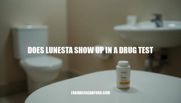 Will Lunesta Show Up in a Drug Test?