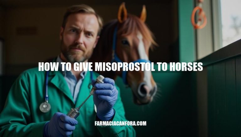 Administering Misoprostol to Horses: A Comprehensive Guide