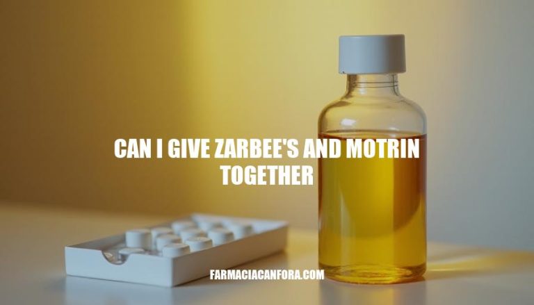 Can I Give Zarbee’s and Motrin Together: Safety and Guidelines