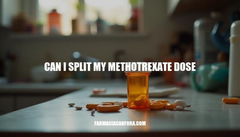 Can I Split My Methotrexate Dose: Medical Guidance and Considerations