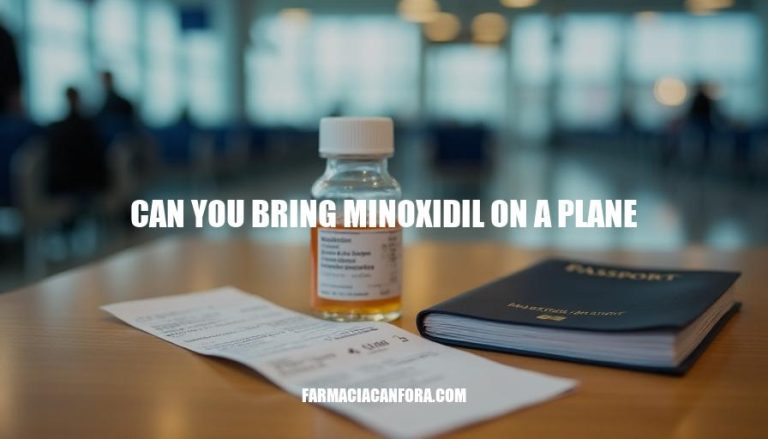 Can You Bring Minoxidil on a Plane: Air Travel Guidelines