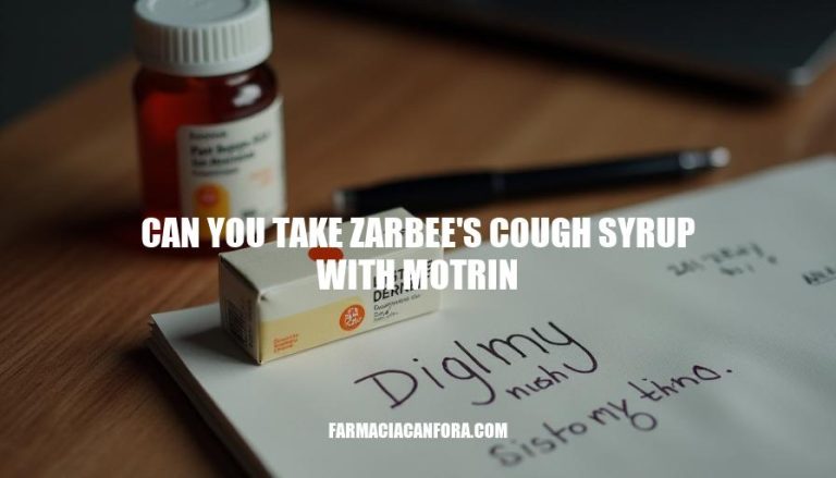 Can You Take Zarbee’s Cough Syrup with Motrin: Safety and Interactions