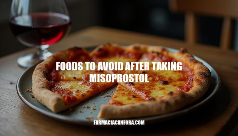 Foods to Avoid After Taking Misoprostol: A Guide