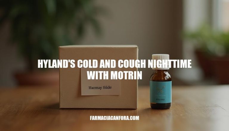 Hyland's Cold & Cough Nighttime Relief with Motrin: Effective Combination Treatment