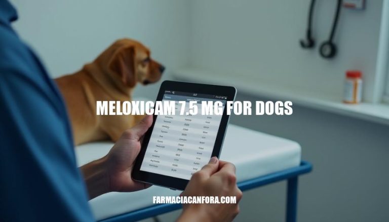 Meloxicam 7.5mg Dosage for Dogs: A Veterinary Guide