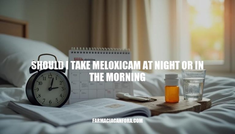 Meloxicam Timing: Night vs Morning