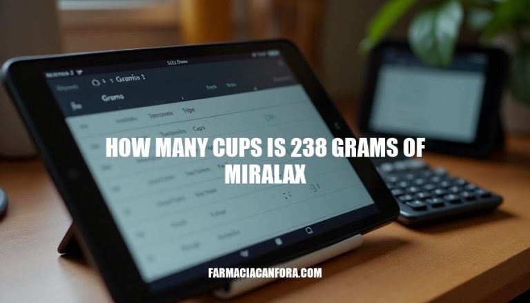 Miralax Measurement Conversion: Cups from Grams