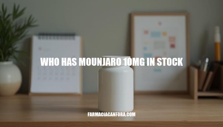 Mounjaro 10mg Availability: Where to Buy