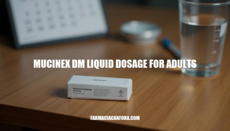 Mucinex DM Liquid Dosage Guide for Adults: Safe Usage and Recommendations