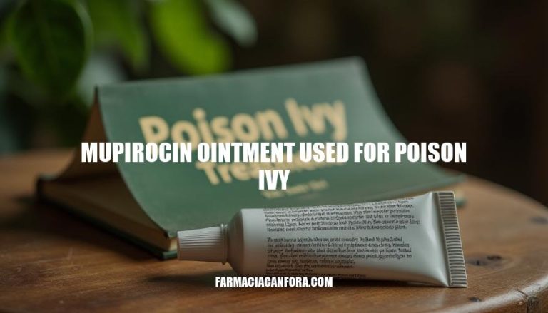 Mupirocin Ointment for Poison Ivy Relief: A Comprehensive Guide