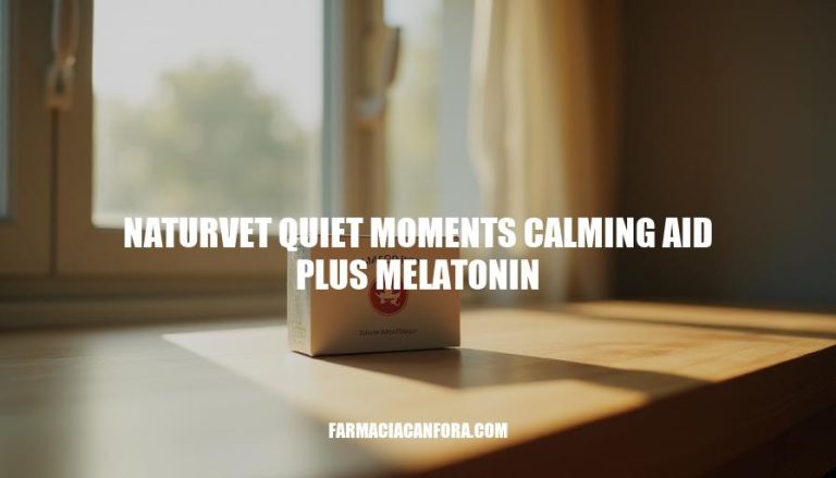 Naturvet Quiet Moments Calming Aid Plus Melatonin: Soothe Your Pet with Natural Relaxation