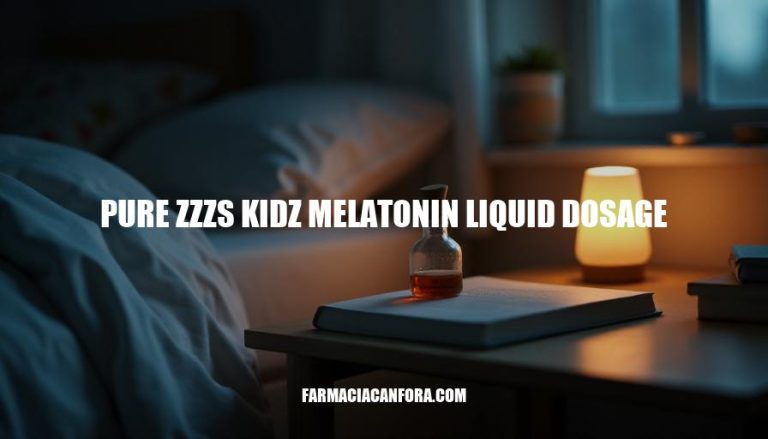 Pure Zzzs Kidz Melatonin Liquid Dosage Guide: Safe Sleep Support for Children