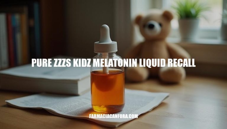 Pure Zzzs Kidz Melatonin Liquid Recall Alert: Understanding the P&G Company Action