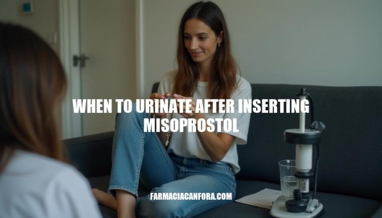 When to Urinate After Misoprostol Insertion: Timing and Guidelines