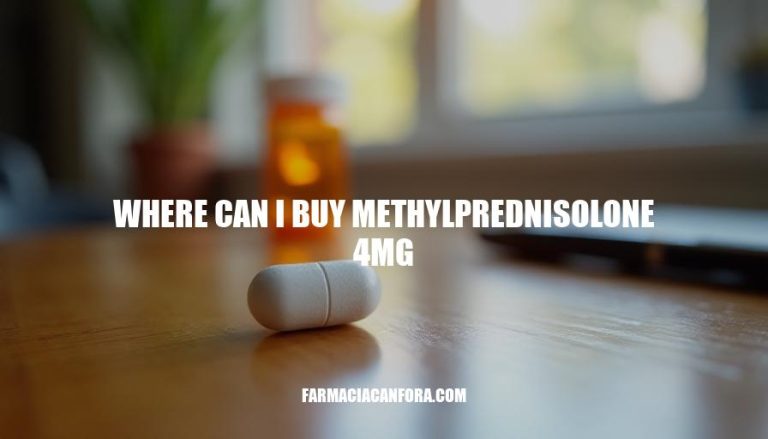 Where Can I Buy Methylprednisolone 4mg: A Comprehensive Guide