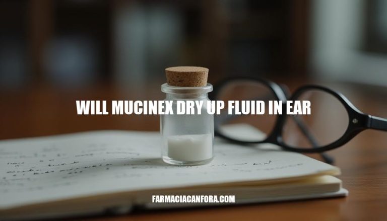 Will Mucinex Dry Up Fluid in Ear: A Comprehensive Review