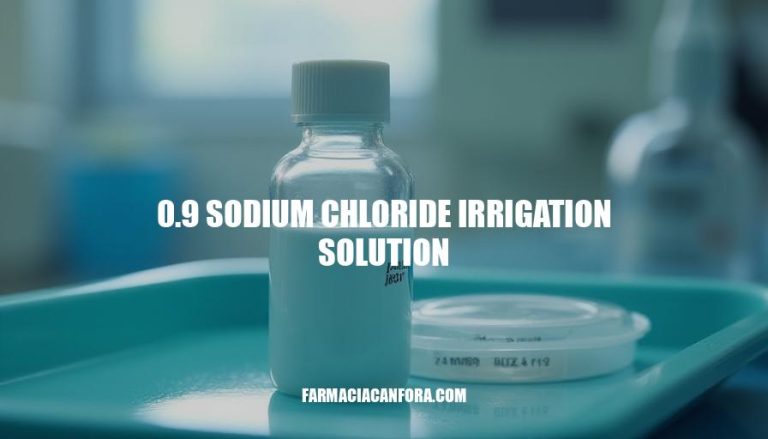 Benefits of 0.9 Sodium Chloride Irrigation Solution