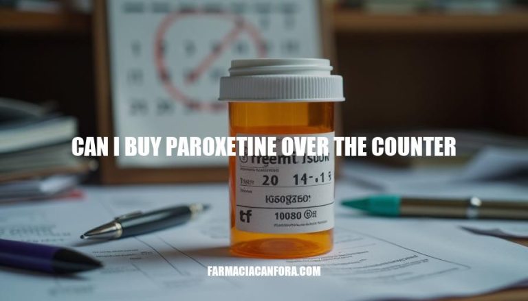 Can I Buy Paroxetine Over the Counter?