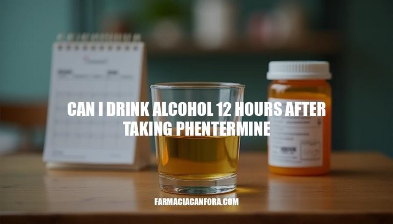 Can I Drink Alcohol 12 Hours After Taking Phentermine?